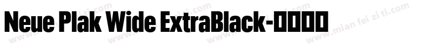 Neue Plak Wide ExtraBlack字体转换